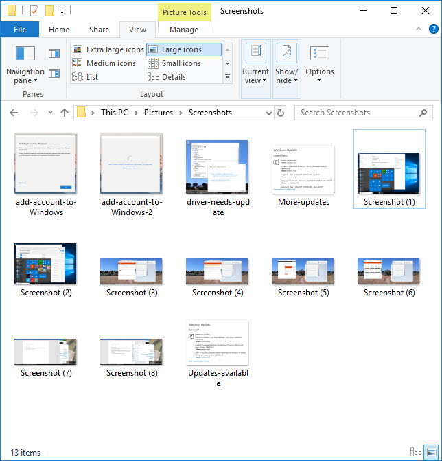 Screenshots Not Saving Windows 10