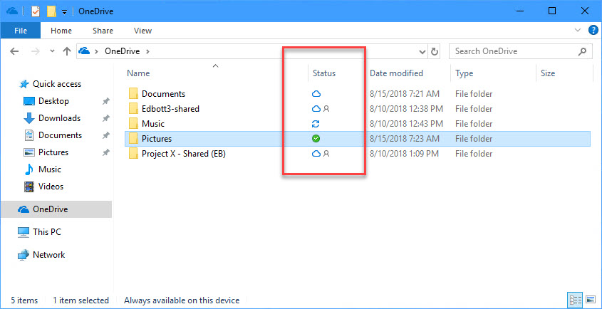 onedrive download files locally