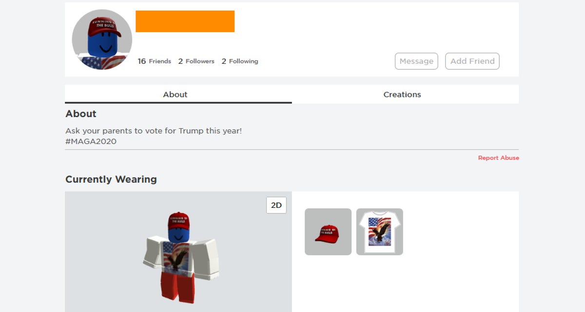 Roblox Accounts Hacked With Pro Trump Messages Zdnet - daily robux.o