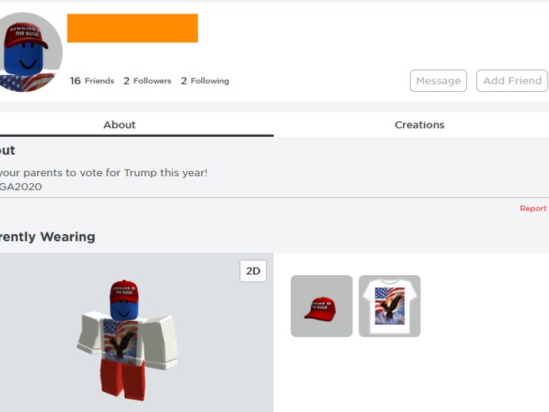 Roblox Accounts Hacked With Pro Trump Messages Zdnet - roblox how to bot your followers