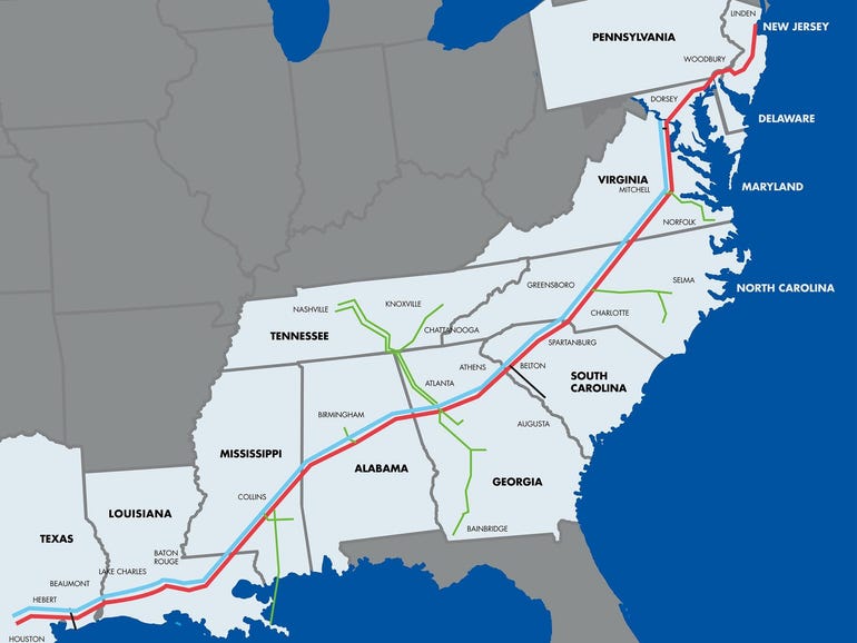 Colonial Pipeline cyberattack shuts down pipeline that supplies 45% of East Coast's fuel thumbnail