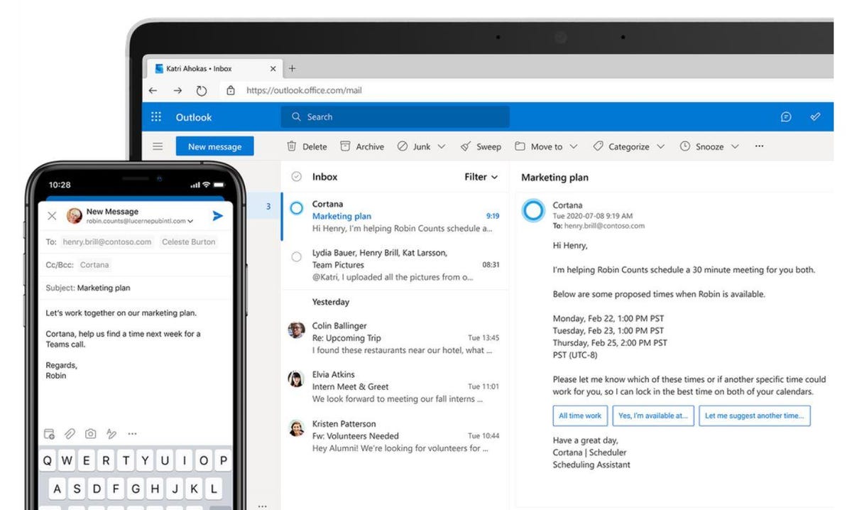 Outlook : Microsoft déploie de nouvelles commandes vocales sur iOS