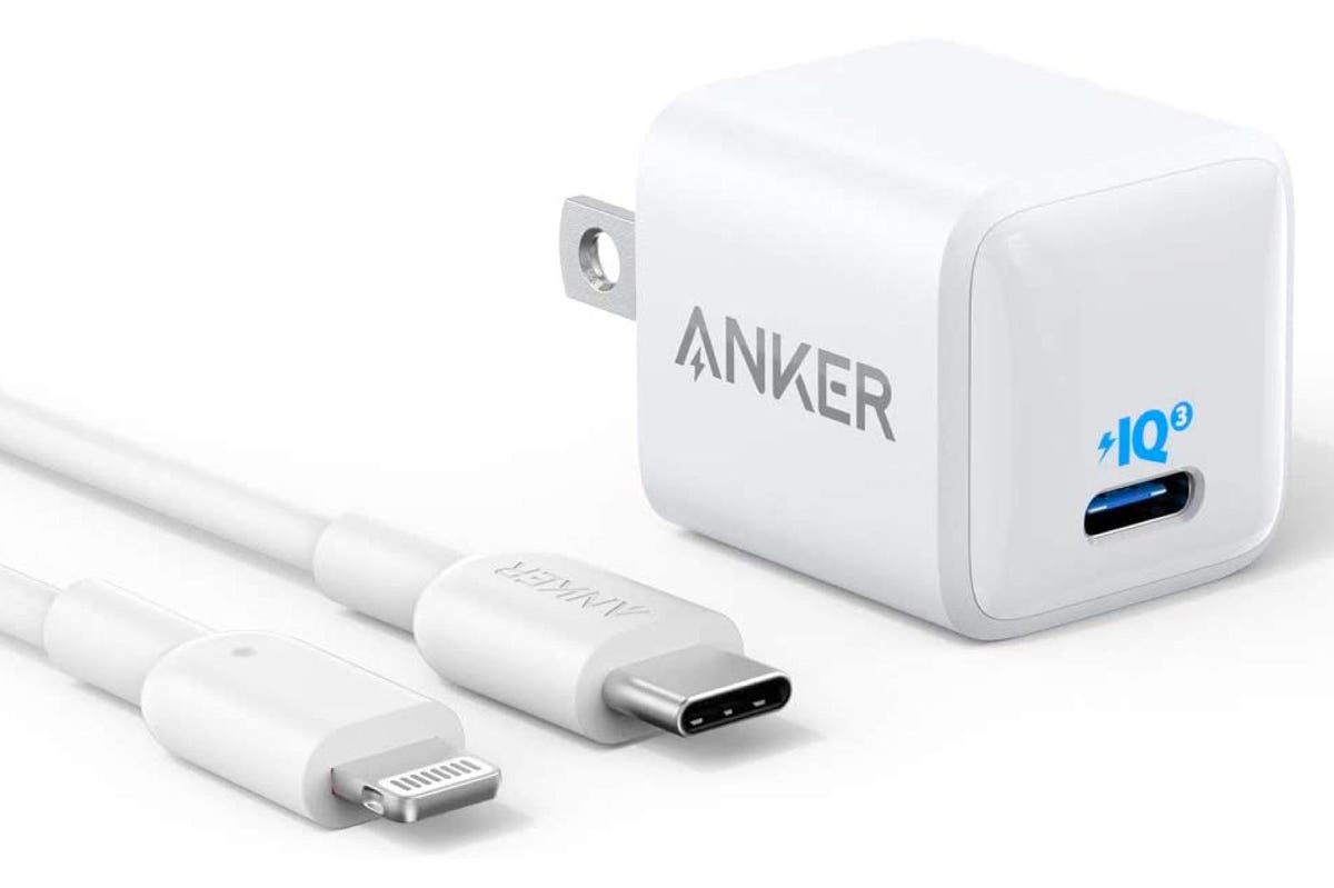 Anker 20W Nano Charger with 6ft USB-C to Lightning Cable
