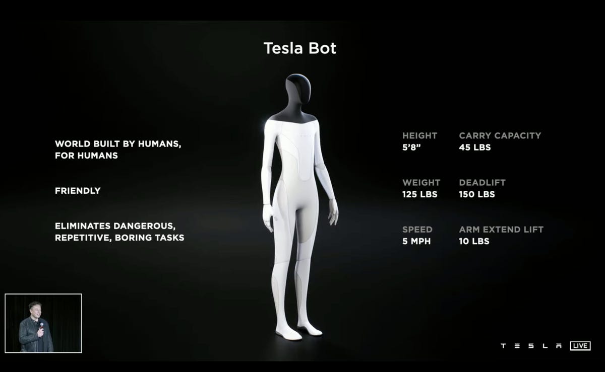 What is Tesla Bot?  (Photo: ZDNet)