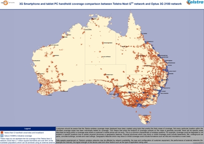 Telstra coverage maps