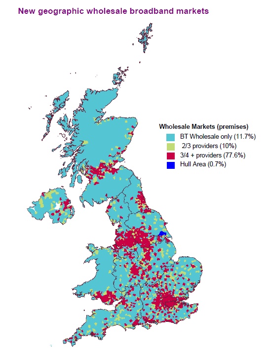 Broadband markets map UK