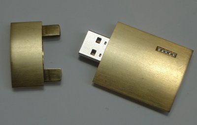 A gold-plated diamond-studded USB stick