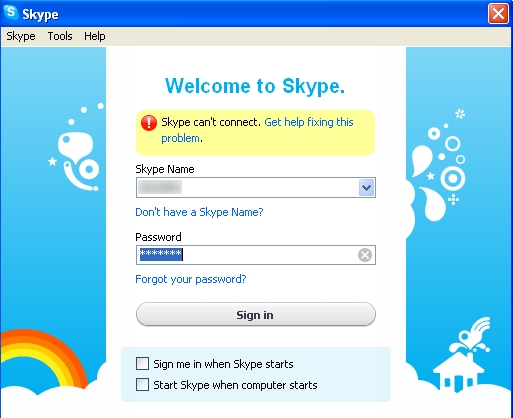 Skype outage image