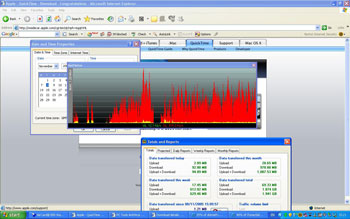 A screenshot of the HSDPA testing procedure