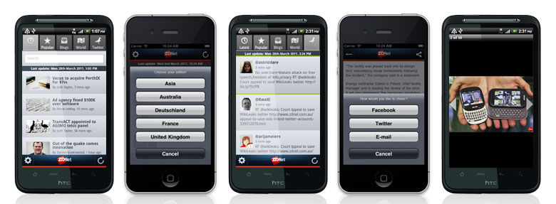 ZDNet mobile app
