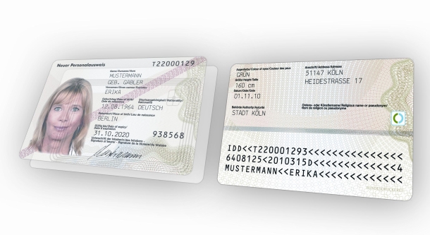 German ID card image