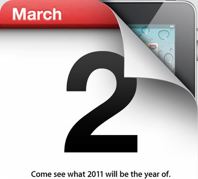 Apple iPad2 event invite