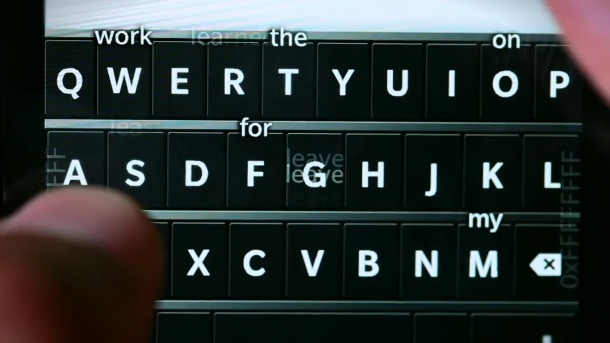 BlackBerry virtual keyboard