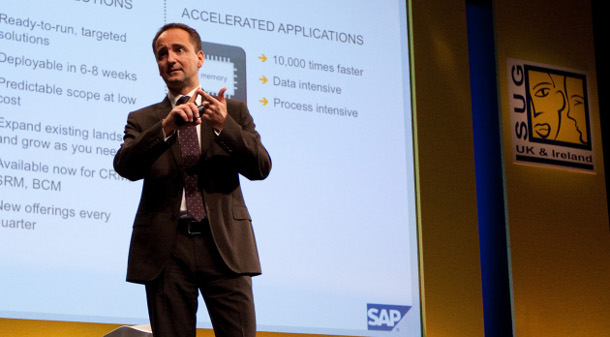 SAP co-CEO Jim Hagemann Snabe addresses delegates at the UK & Ireland SAP user conference in Manchester