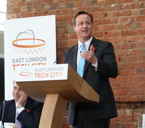 Prime Minister David Cameron wants East London Tech City to rival Silicon Valley