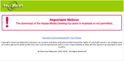 The Kazaa Warning