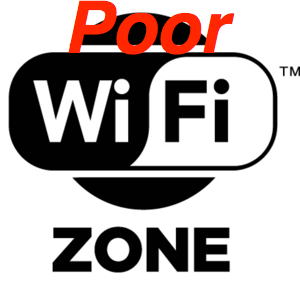 Poor wifi zone