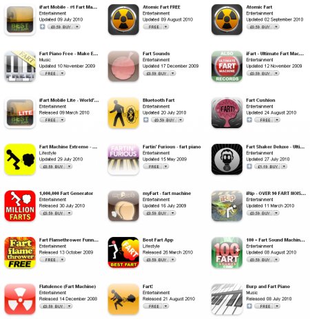 Fart apps: there are way too many on the iTunes App Store, reckons Apple