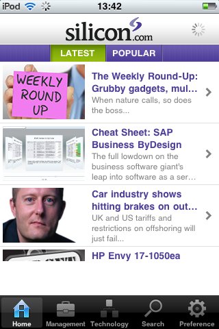 silicon.com free iphone app on iTunes