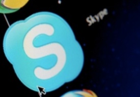 Skype logo on desktop