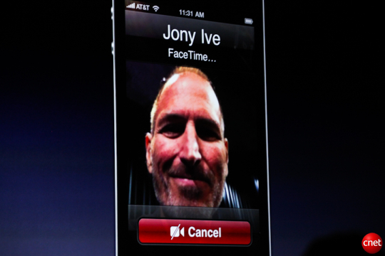 Steve Jobs announces FaceTime on an iPhone 4