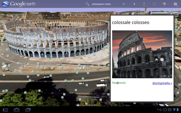 Colosseum on Google Earth for Android