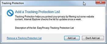 IE9 tracking protection