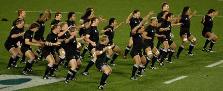 New Zealand rugby team doing the haka