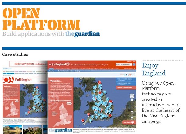 Guardian Open Platform website