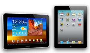 Samsung Galaxy Tab and Apple iPad