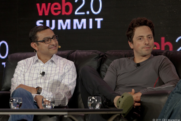Vic Gundotra and Sergey Brin