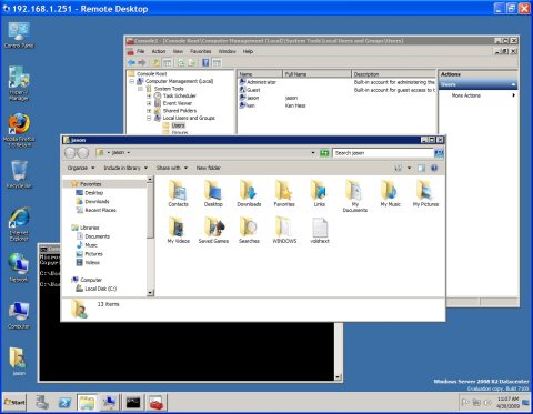 Windows Server 2008 R2 Desktop File Manager
