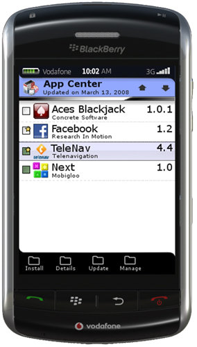 Blackberry App Center