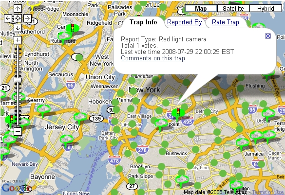 Trapster map