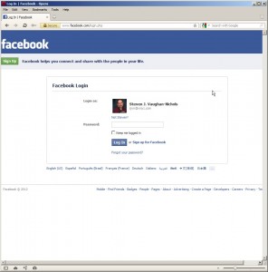 Facebook looks pretty the same on Opera as it does on any Web browser.