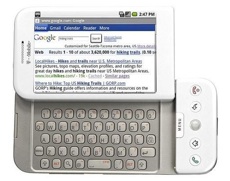 White T-Mobile G1 appearing, same lame keyboard lighting as the brown one though