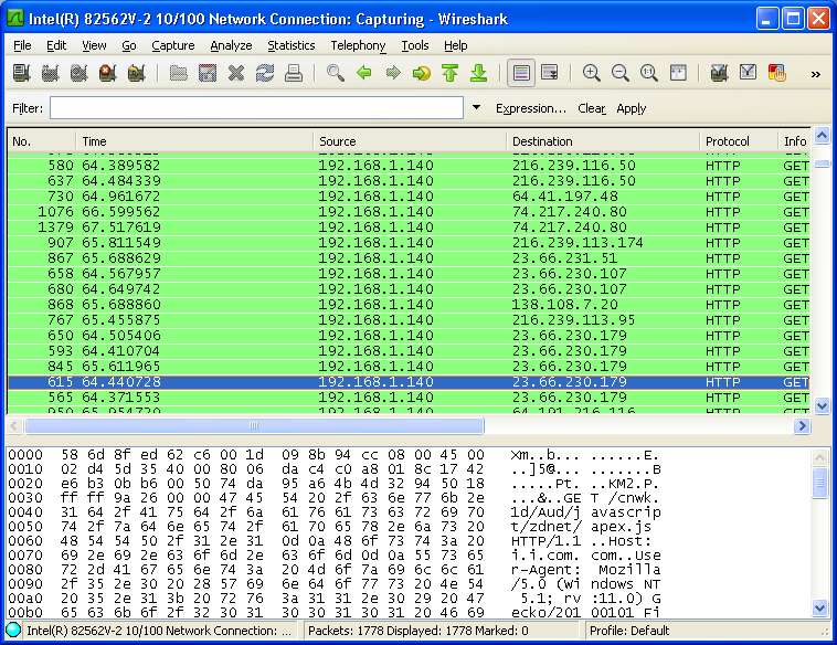 If you have the tools, WireShark, and know what you're doing it's easy to see what people are doing on open Wi-Fi networks.