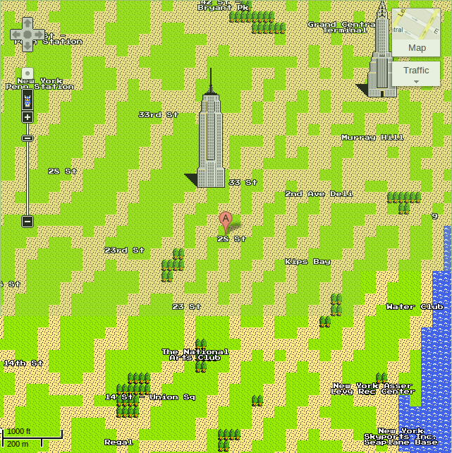 Welcome to 8-bit Google Maps and other tech. April Fools' jokes.