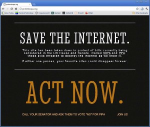 Except to see this page, from ProtestSOPA.org, and others like it a lot tomorrow as major Web sites