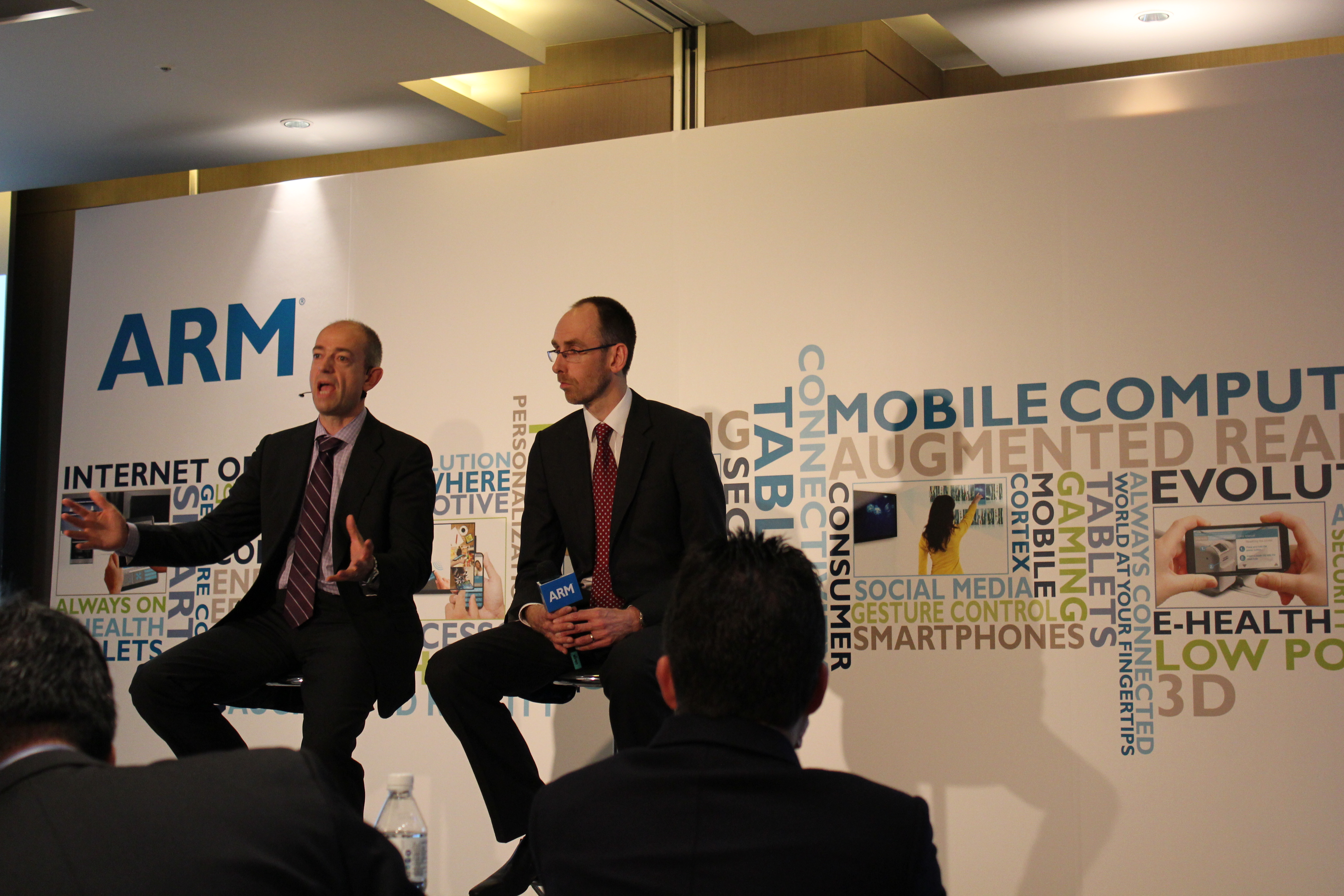 ARM's Simon Segars (left) and Graham Dodd at the company's Computex 2012 press conference.