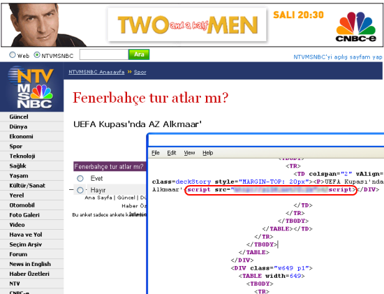 MSNBC Turkish site serving drive-by malware