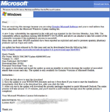 Fake Microsoft security bulletin in the wild