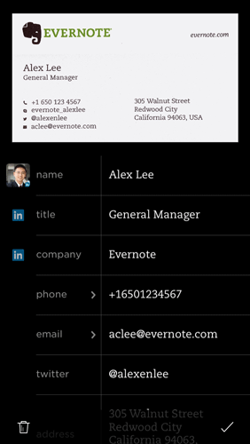Evernote adds business card scanning and presentation mode to iOS app