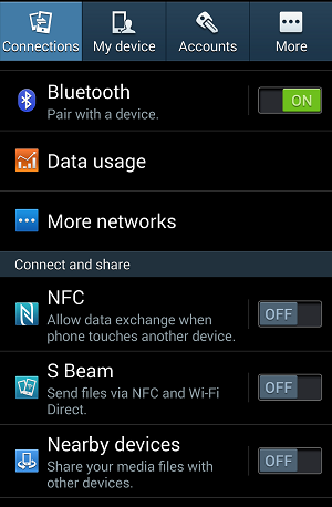 nfc turned off