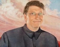 Microsoft Chairman Bill Gates as Mao-like icon from Wired, 2004 detail
