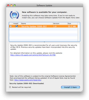 Security Update 2008-002 released