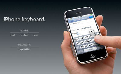 iPhone keyboard