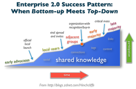 Enterprise 2.0 Success Pattern: When Bottom-up Meets Top-Down