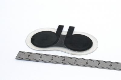 The small, thin battery comes out of the printer and can be applied to flexible substrates.  (Credit: Fraunhofer ENAS)