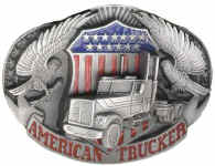 American Trucker buckle from Belt Buckles of Estes